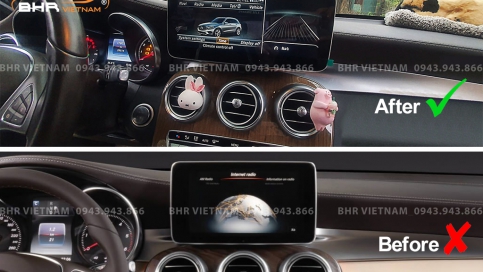 Màn hình DVD Android xe Mercedes GLC 2015 - 2019 tích hợp camera 360 | Màn hình nguyên khối Flycar